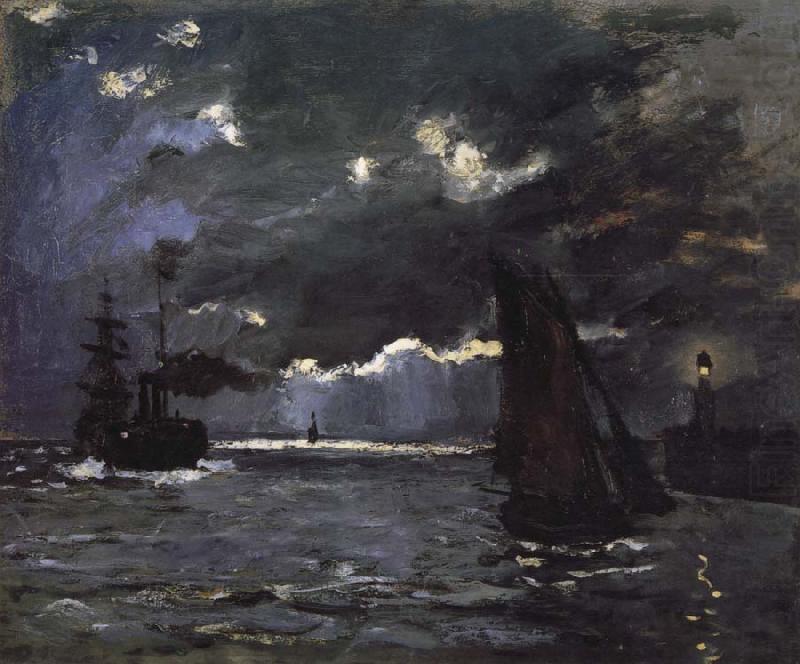 Seascape,Night Effect, Claude Monet